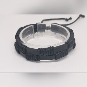 Men's bracelet‎ leather layered black new e11